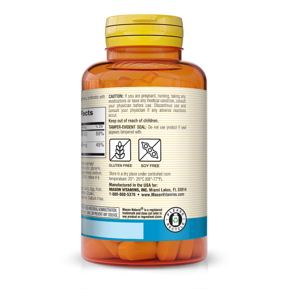 Mason Natural Calcium 600 mg plus Vitamin D3 Tablets MedeCify