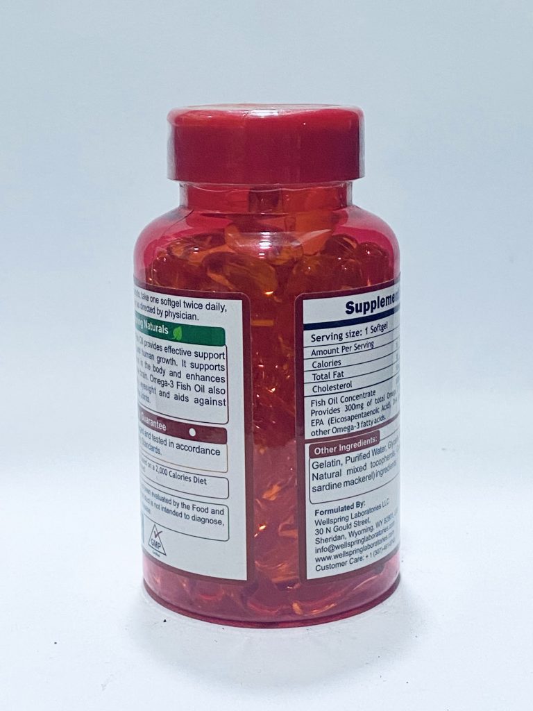 WellSpring Omega-3 Fish Oil Softgel x100 MedeCify