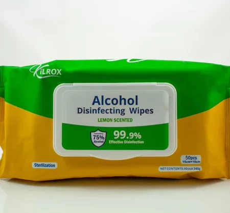 Kilrox Alcohol Disinfecting Wipes Lemon Scented