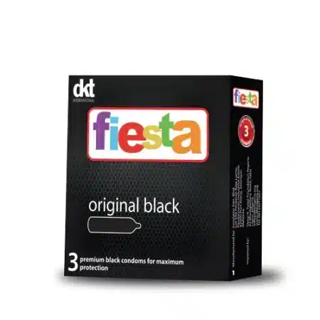 Fiesta Original Black Condom 3In1