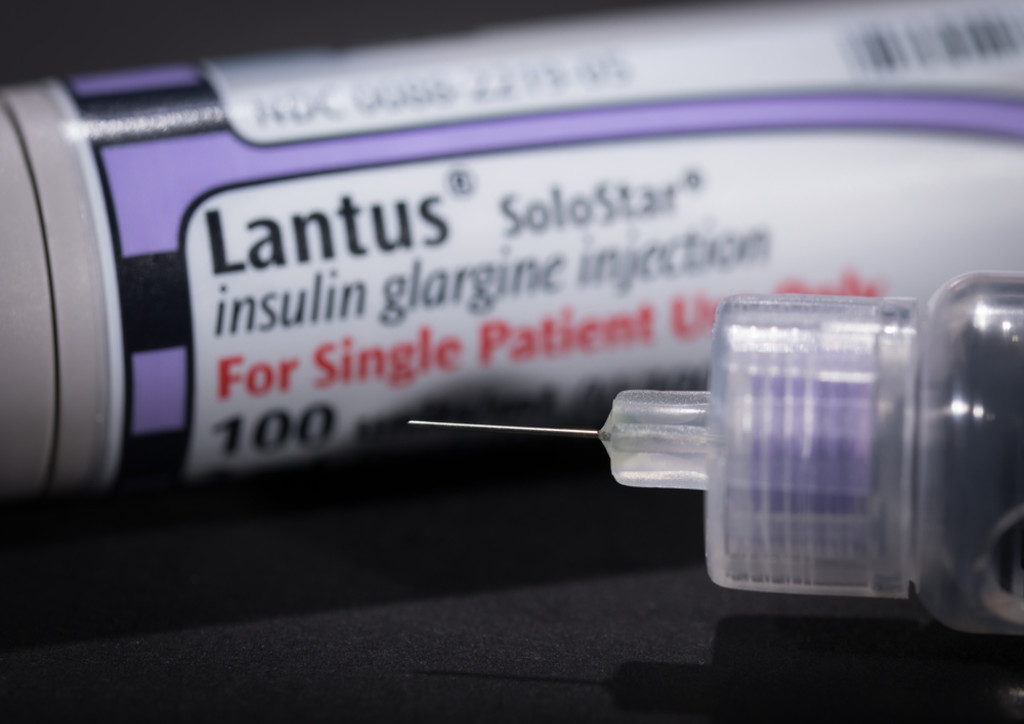 Lantus insulin glargine close up