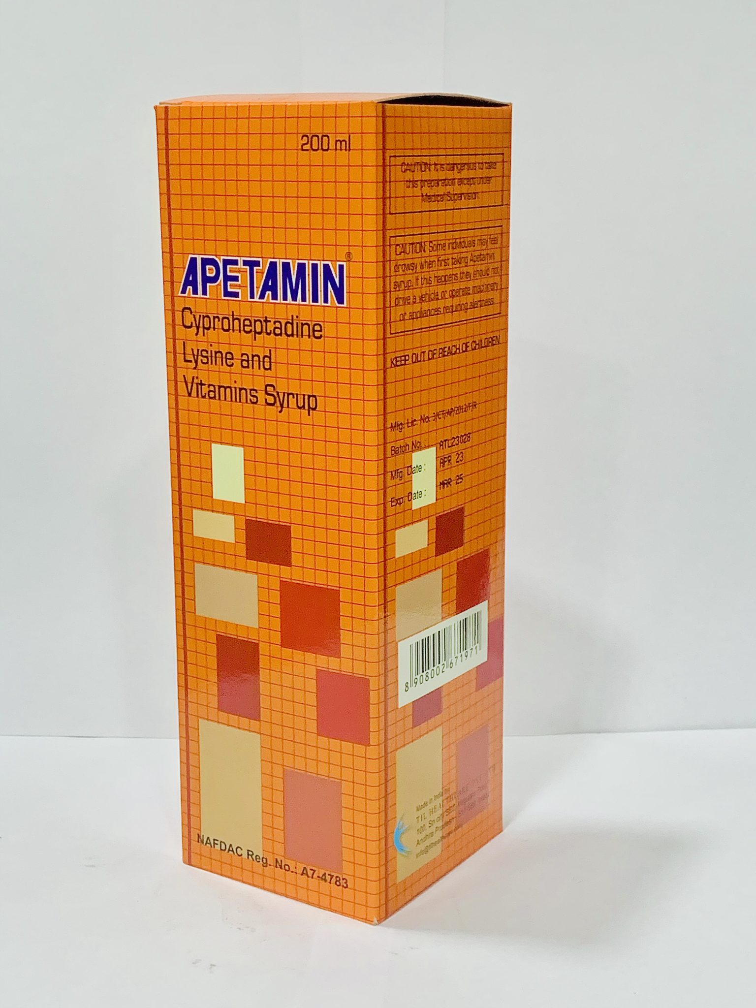 Apetamin Syrup (Cyproheptadine) 200ml | MedeCify