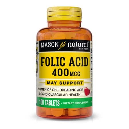 Mason Natural Folic Acid mcg