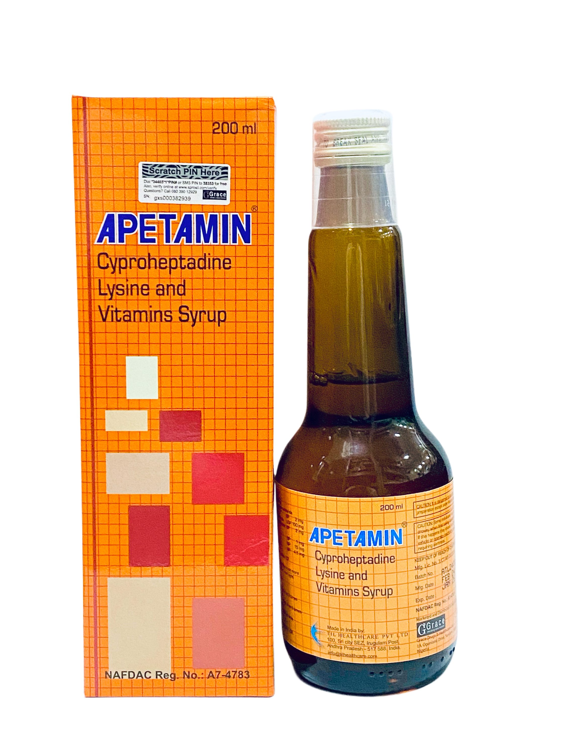 Apetamin Syrup (Cyproheptadine) 200ml | MedeCify