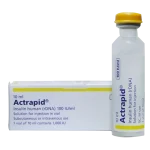 Actrapid 100IU Insulin Vial 10 ml