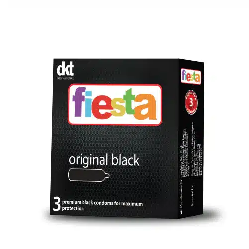 Fiesta Original Black Condom 3In1