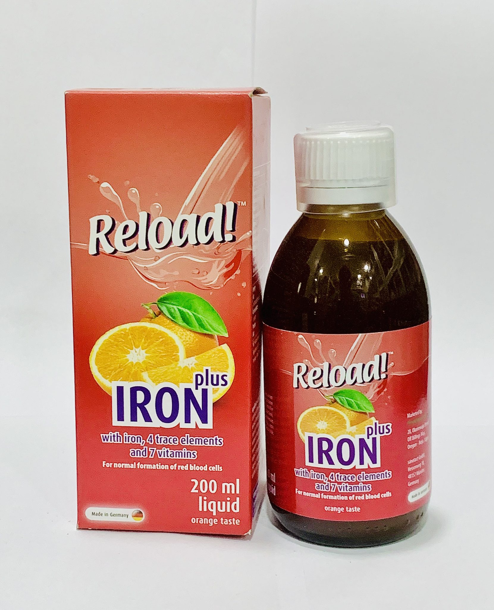 Reload Plus Iron Multivitamin 200ml Liquid | MedeCify