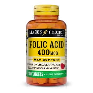 Mason Natural Folic Acid 400mcg