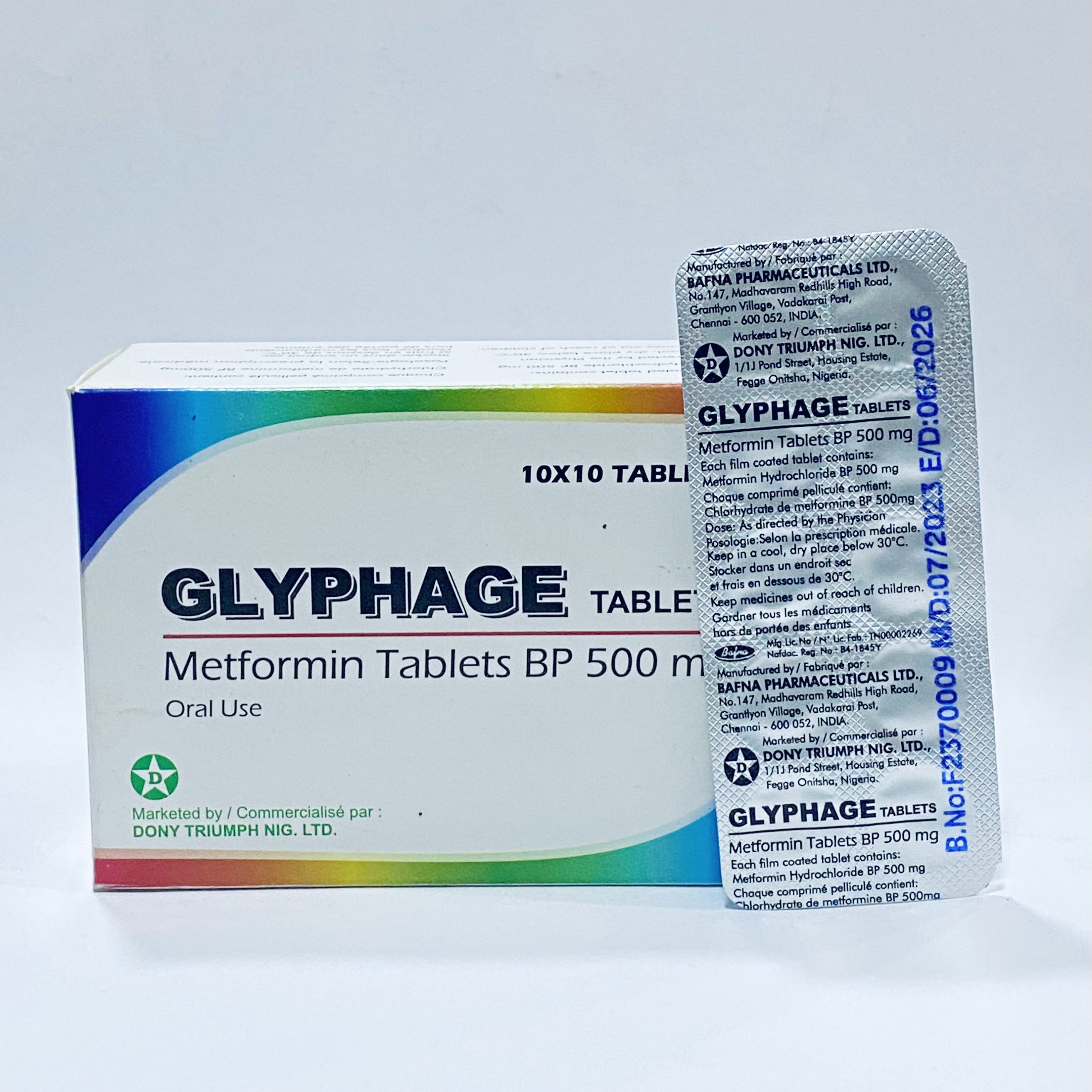 Glyphage 500mg Tablet